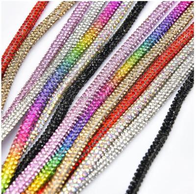 China Flatback Crystal Rhinestone Tube Trim Sewing Accessories Bands Suit Crystal Strap Lace DIY Shoes for sale