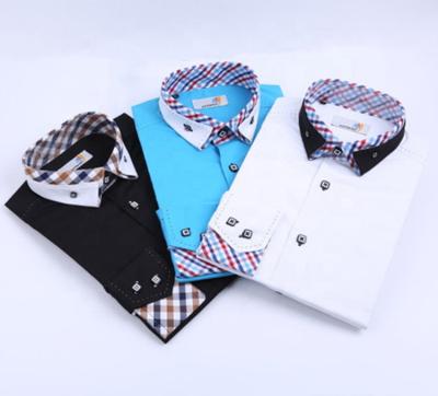 China 2020 latest fashion 100%cotton italian contrast fabrics anti-pilling casual shirt for men for sale