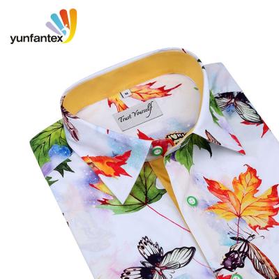 China Factory direct sale 100 cotton anti-pilling custom 2020 long sleeve printed shirts man for sale