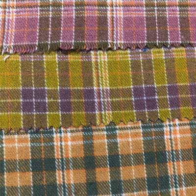 China 2021 Shrink-Resistant Double Sides Brushed Flannel Fabric Yarn Dyed Cotton Check Fabric for sale