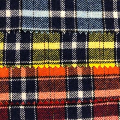 China 2020 Shrink-Resistant Flannel Warm Check Brushed Cotton Fabric For Winter Shirt Cheap Price for sale