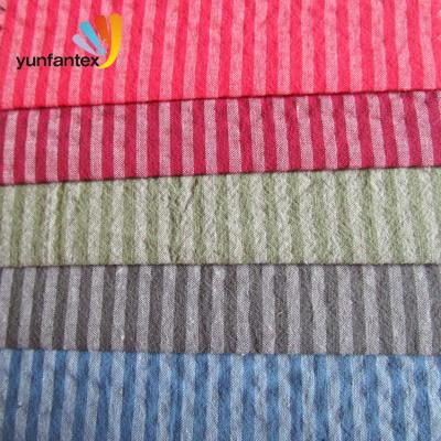 China 2020 Cheapest Eco Friendly Stripe Cotton Crepe Cotton Crepe Shrink-Resistant Fabrics For Clothing for sale