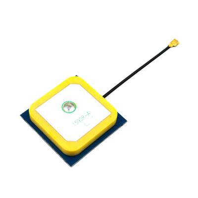 China Active Ceramic 1575.42mhz Mini Car GPS Antenna With RF1.13 RG174 Cable for sale