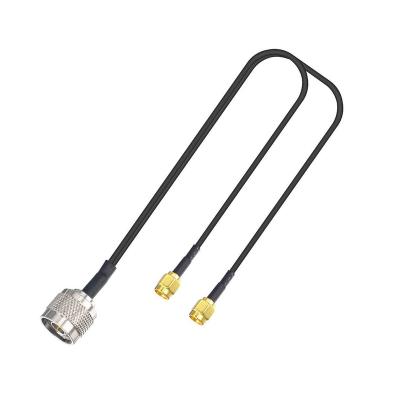 China N male to dual SMA RG174 N cable male adapter y-type extension cable to SMA cable for sale