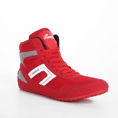 China Professional Boxing Anti-Slippery Wrestling Fighting Shoes Anti-Slip Training Boxing Delighting Squat Boots for sale