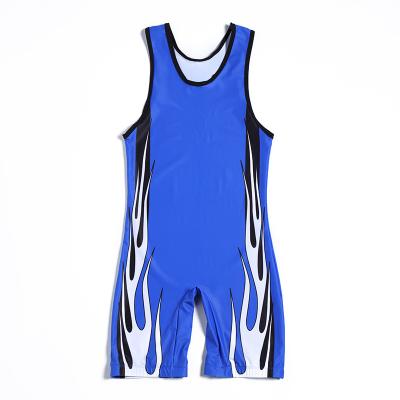 China 85%Nylon 15%Spandex One Piece Sleeveless Excellent Men's Singlet Weightlifting Wrestling Tights Ravishing Gear Custom for sale