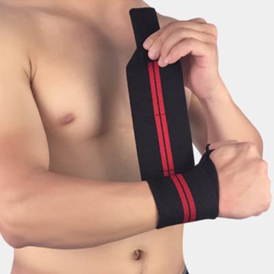 China 1 Pair Breathable Sport Wristband Wrist Support Weightlifting Gym Training Wrist Brace Ties Wraps Powerlifting Hand Bands for sale