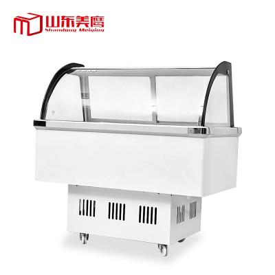 China Double-temperature good price in china ice cream display showcase freezer dipping cabinet for ice cream freezer restaurant display cabinet for sale