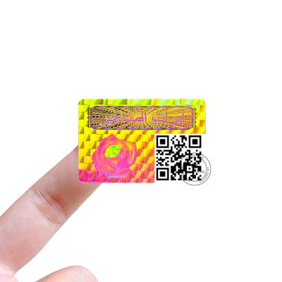 China Custom Scratch QR Code Security Authentication 3d Hologram Hologram Sticker For Medicine Packaging for sale