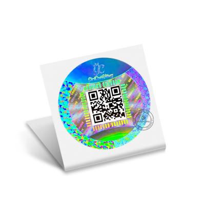 China Laser Anti-Counterfeiting Custom Security Holographic Sticker Scratch Off QR Code Serial Number 3d Hologram Label Sticker for sale