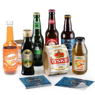 China Waterproof High Quality Waterproof Wine and Beer Label Glass Bottle Packaging for sale