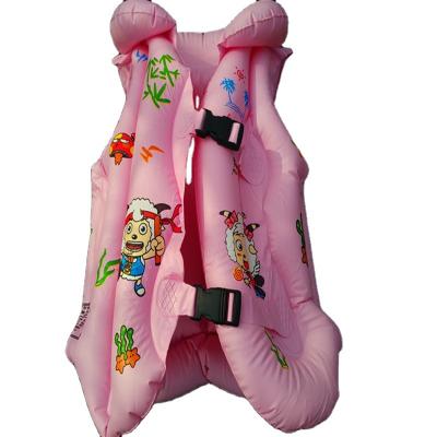 China Outdoor Sports Safety Kids Learn PVC Inflatable Life Vest Swimming Vest for sale