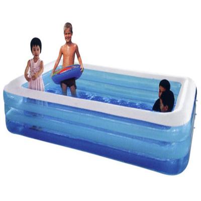 China Outdoor Sports Rectangular Shape Blue Indoor Adult Inflatable Ball Pool for sale