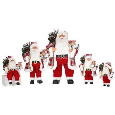 China Navidad 30~180cm Cloth Christmas Santa Claus With Gift Bag And Traditional Party Decoration Figurine Holiday Ornament Housing Mix for sale