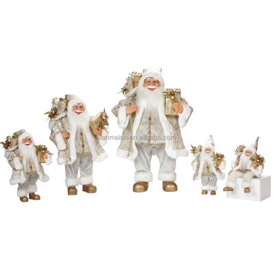 China Navidad 30~180cm Cloth Christmas Santa Claus With Gift Bag And Skiing Party Decoration Figurine Holiday Ornament Traditional Christmas Home for sale