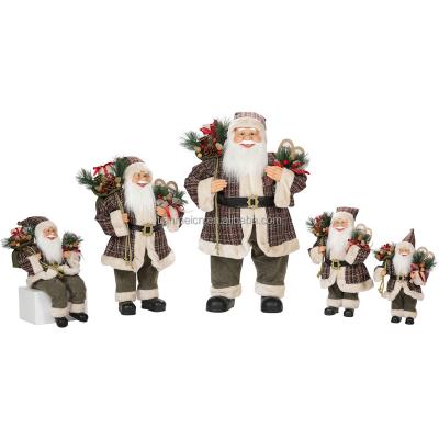 China 30~180cm Cloth Christmas Navidad Santa Claus with tennis racket decoration traditional navidad ornament luxury home figurine for sale