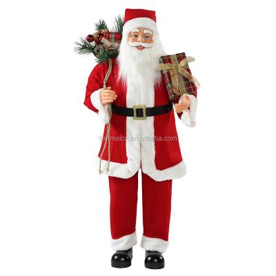 China Holiday decoration & Custom Christmas Gift 30~110cm Large Santa Claus Plush Toy With Gift Bag Ornament Decoration Traditional Figurine Santa Claus Christmas Large for sale