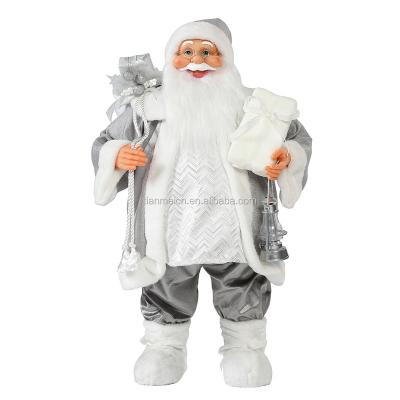 China 30~110cm Cloth Christmas Holding Santa Claus With Gift Bag Ornament Decoration Holiday Figurine Collection Traditional Christmas Series for sale