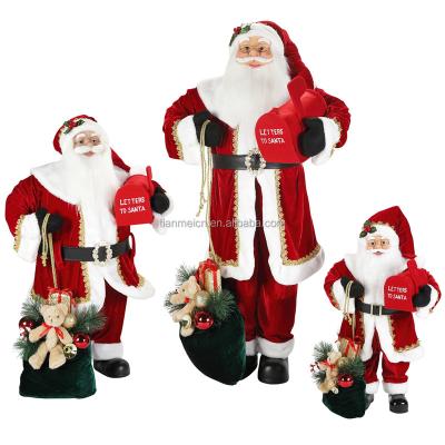 China Christamas plush santa claus navidad ornaments custom holiday doll toys christmas decor 30cm christmas decor party supplier gifts festival ornament for sale