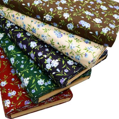 China New Season Discount Shrink-resistant Patchwork Fabric Quilting Woven 100% Cotton Sewing Flower Printed Fabric Rose Print faribric for sale