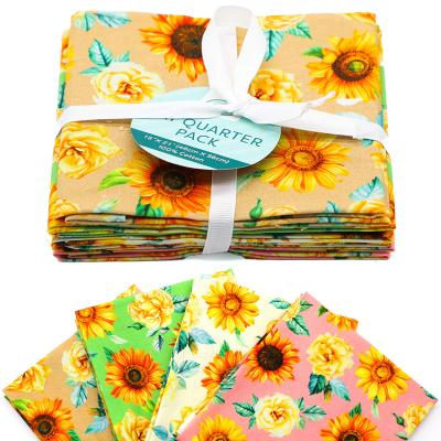 China Super Comfortable Sunflower Theme Shrink-Resistant Factory Direct Selling Cotton Fabric Digital Printing Fabric For Home Craft for sale