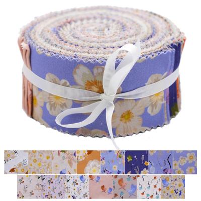 China New Style Flower Design Shrink-Resistant Pure Cotton Animal Jelly Roll Patchwork Craft Cotton Quilting Fabric for sale