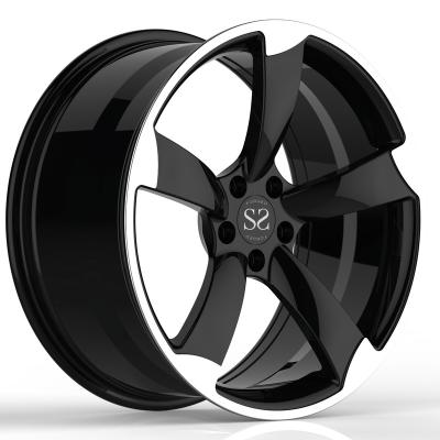 China RS4 ALLOY satin llantas black wheels 5x114.3 1-PC WHEELS tires manufacturer in china for customized for sale