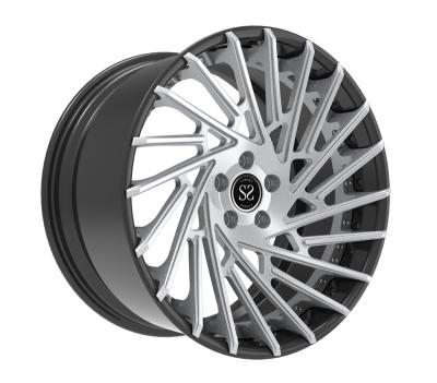 China A6061 T6 Japan jwl via rims alloy forged 2 piece wheel 5x112 spoke wire wheels for sale for sale