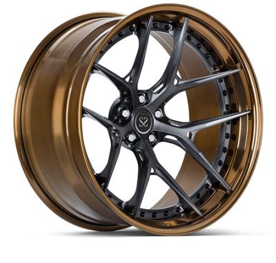 China Hot Selling Customized Luxury Concave 3 Piece Forged Alloy Car Wheels 3 Piece Wheel Forged Rims for sale