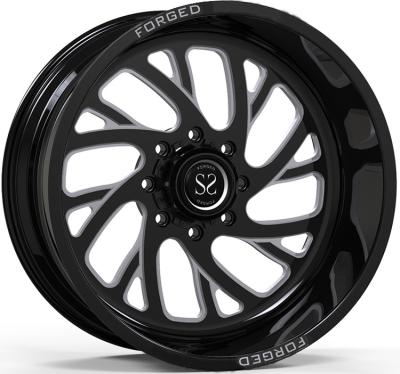 China Gloss Black Machined Customized A6061 T6 4x4 Wheels 20X12 ET -44 4x4 Off Road Rims for sale