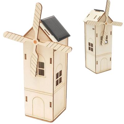 China DIY Intellectual Development Creative Educational Solar Windmill Toy for Children 48x39.5x37cm for sale