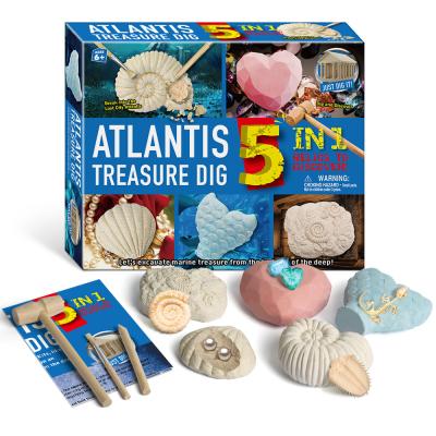 China Educational Toys Dig Out Atlantis Treasure Learning Dig Kit Toys For Rod Science Diy Boy and Girl 21.5*26.5*6.5cm for sale