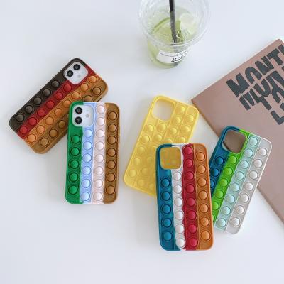 China 2021 Anti-fall stress push bubble phone case anti fidgety person toys portable relive stress for sale