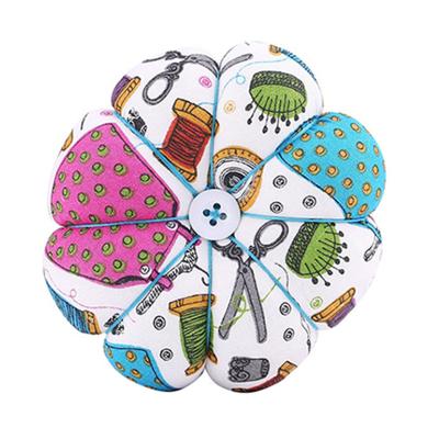 China Polyester Pin Cushion Polka Pumpkin Wrist Pin Cushions Wearable Needle Pincushions for Pins Sewing Quilting Backing for sale