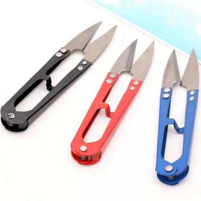 China Stainless Steel Scissors U Shape Small Thread Cutter Embroidery Tips Clippers Trimming Sewing Pliers For DIY Sewing Stitch Crafts Supplies for sale