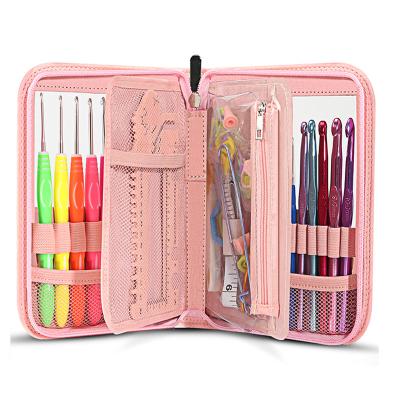 China Crochet Hooks Set With Case Sewing Knitting Needles Weave Yarn Kits DIY Hand Knitting Art Tools For Crochet Lovers Beginners JX22092002 for sale