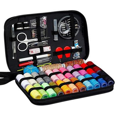 China Polyester 1 Set Portable Household Sewing Kit Box DIY Embroidery Handwork Tool Needles Thread Scissor Set Home Supplies Travel Accessories for sale