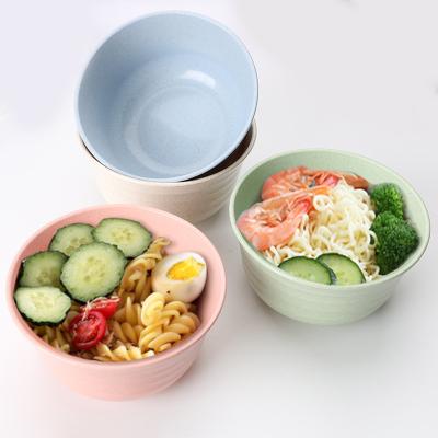 China Creative Eco-friendly Straw Fiber Bowl Degradable Reusable Sustainable Materials Wheat Noodle Soup Instant Bowls for sale