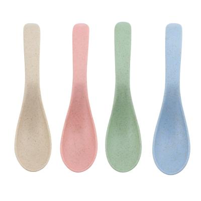 China Edible Wheat Straw Spoon For Kids Viable Christmas Spoons Baby for sale