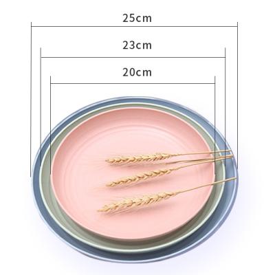 China Sustainable Round Plates 10 Inch Wheat Straw Plate Custom Colors for sale