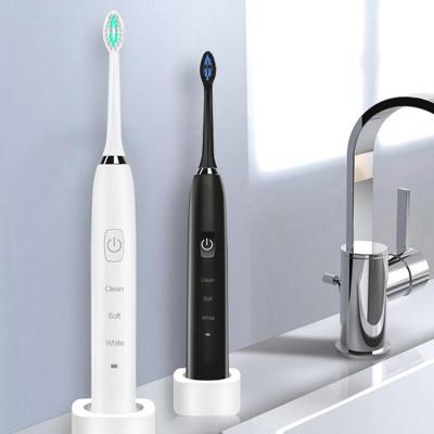 China Dupont Soft Nylon Custom OEM Logo Lightweight Portable Wireless Recharge High Frequency  Sonic Electric Toothbrush for Adult for sale