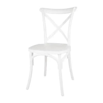 China Modern Style Plastic Cross Back Chair Perfect for Weather Outdoor Furniture Market for sale