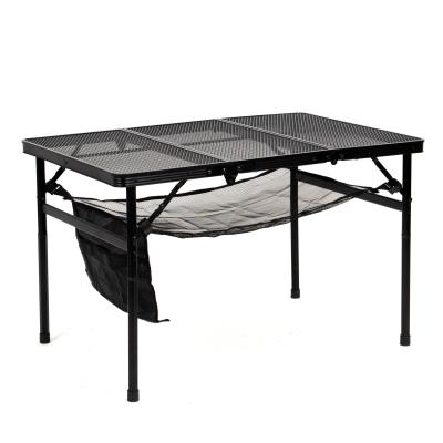 China 2023 Amazon Outdoor BBQ Party Patio Aluminum Portable Folding Camping Picnic Table for sale