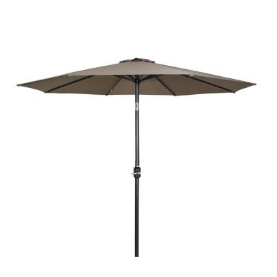 China Leisure Modern Style Steel Made Beach Umbrella with Hand Crank and Waterproof Fabric for sale