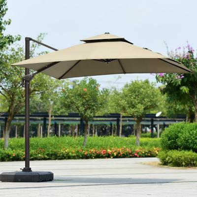 China Windproof Cantilever Picnic Umbrella 2023 Outdoor Patio Furniture for Garden Restaurant for sale