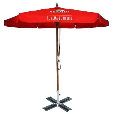 China Outdoor Wooden Umbrella Support Room Space Selection Commercial Branded Big Umbrella for sale