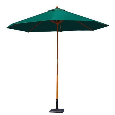 China All in 1 Waterproof Polyester Fabric Leisure Straight Big Wooden Umbrella for Full Season Outdoor for sale