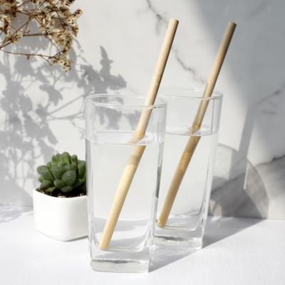 China Sustainable Biodegradable Organic Bamboo Straw Single Reusable Bamboo Straw Bamboo Straw For Bubble Tea for sale