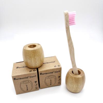 China Sustainable Wholesale Bathroom Accessories Bamboo Toothbrush Holder for sale