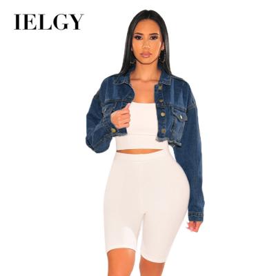 China Viable Hot Sale Women's IELGY Central Institute of Statistics Amazon Fashion Shorts/Winter Ripped Denim Jacket for sale